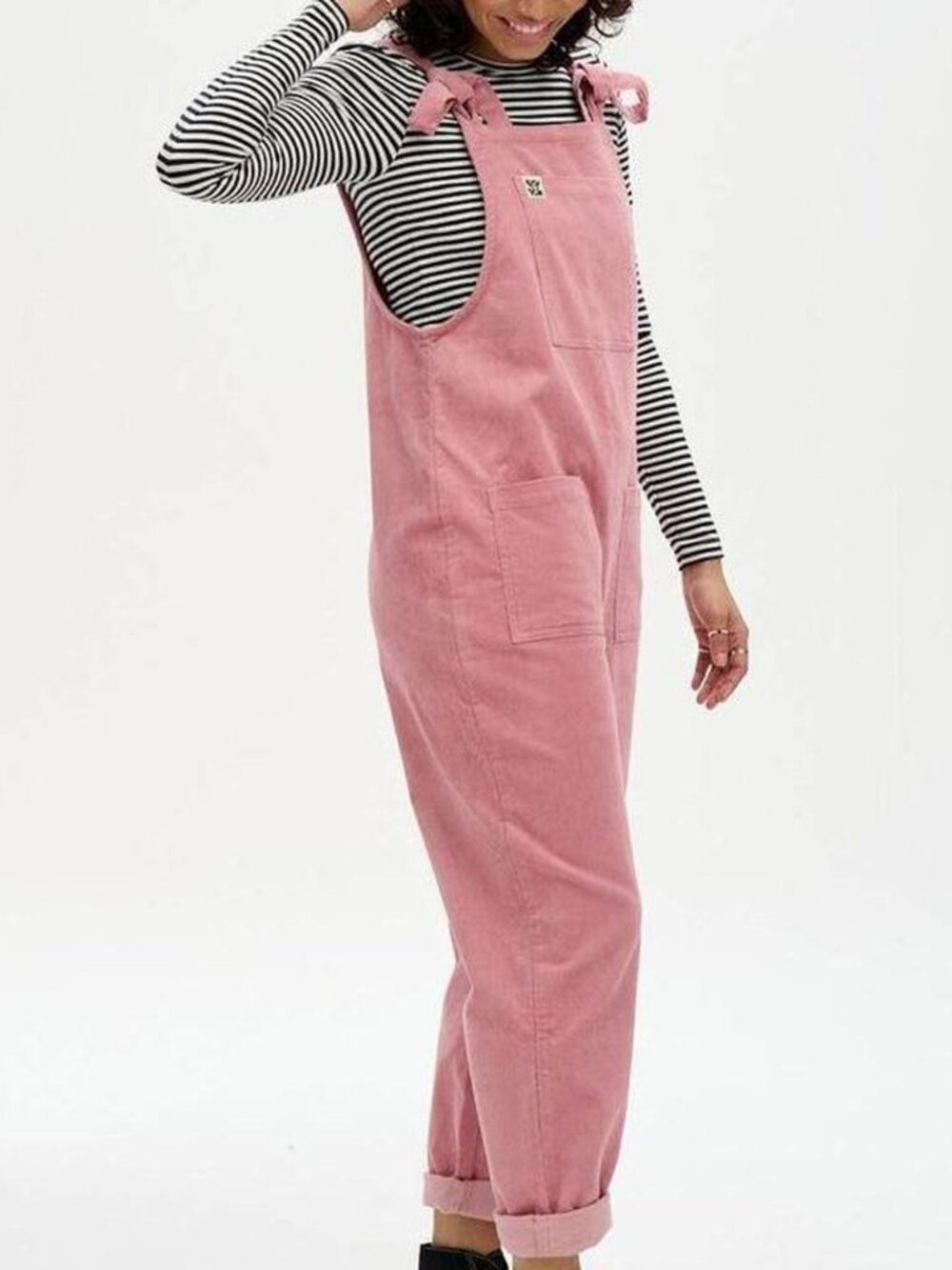 Womens Lucy & Yak Corduroy Overalls / 14L / Pink